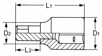 Отвёрточная насадка HEYCO для винтов с внутренним шестигранником 5 мм HE-00025310383