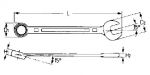 Комбинированный рожковый и накидной ключ, 20 мм HEYCO HE-50810020080