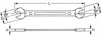 Двусторонний рожковый гаечный ключ, 14 x 15 мм HEYCO HE-50800141580