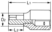 Головка торцевая с вставкой-битой TORX с отверстием под штифт, 1/2", TT 55 x 62 мм HEYTEC HE-50850375583