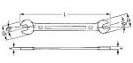 Двусторонний рожковый гаечный ключ, 16 x 17 мм HEYCO HE-50800161780