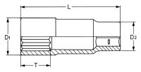 Длинная торцевая головка HEYCO 18 мм HE-00050191882