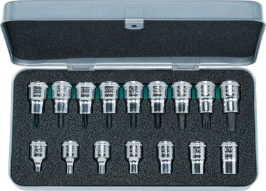 Набор HEYCO со вставками для отвёртки и торцевыми головками для винтов типа TORX 40-50-E/T HE-00040500083