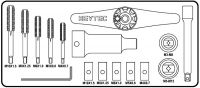 Набор инструмента для нарезания резьбы, M4 - M10, HSS, 16 пр., металлический кейс HEYTEC HE-50814900000